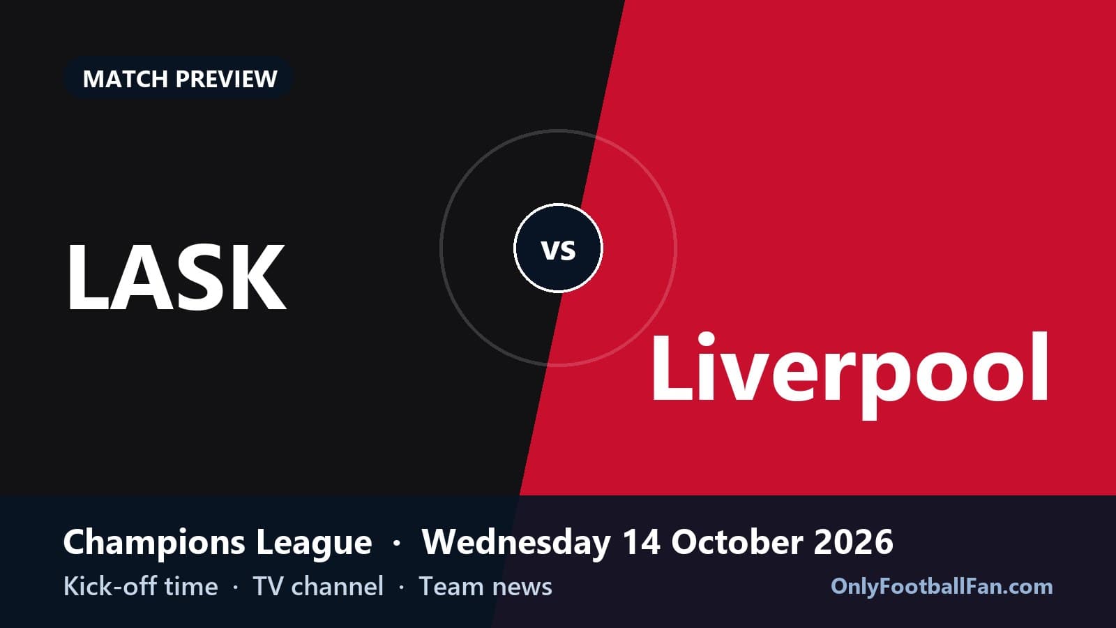 LASK vs Liverpool: Kick-off Time, TV Channel & Team News