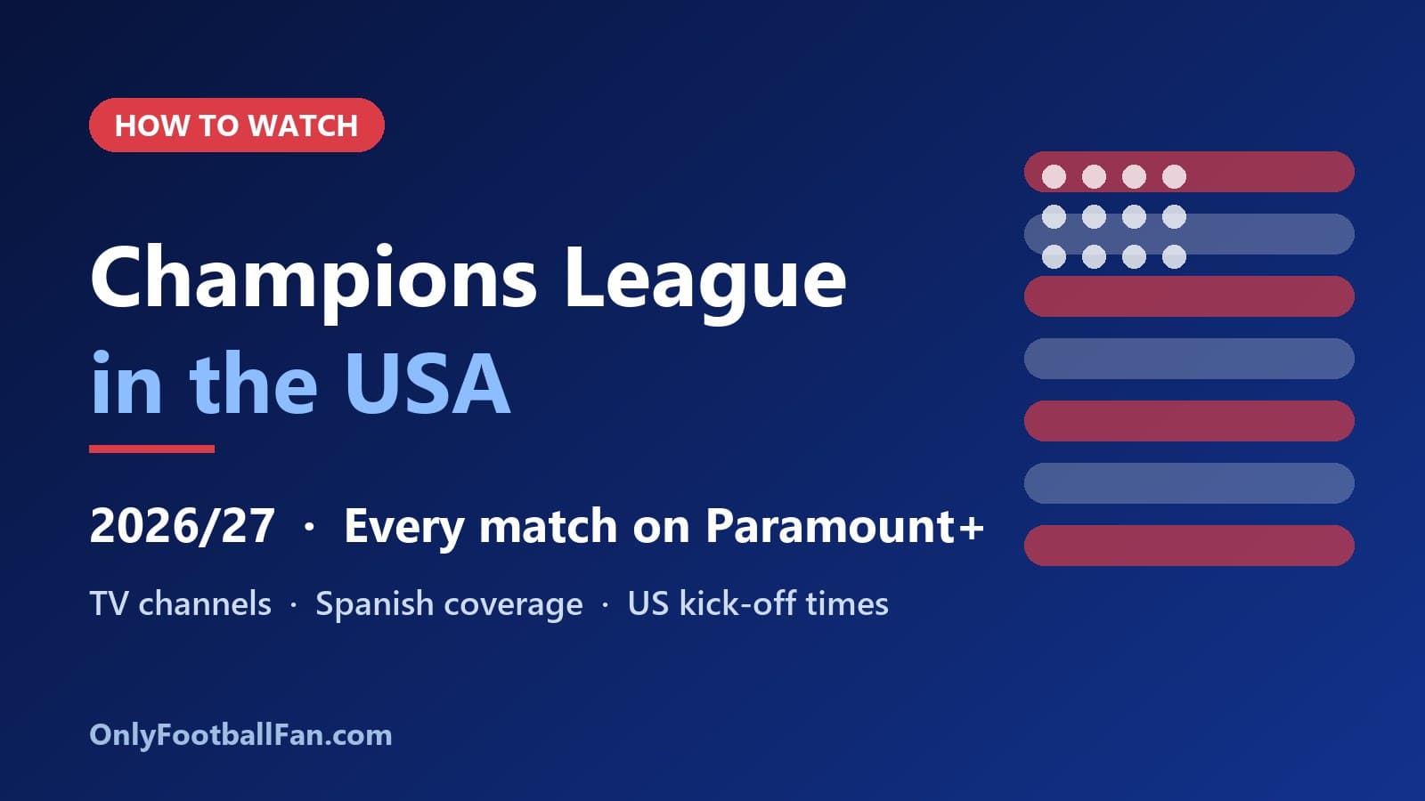 How to Watch the Champions League in the USA (2026/27)