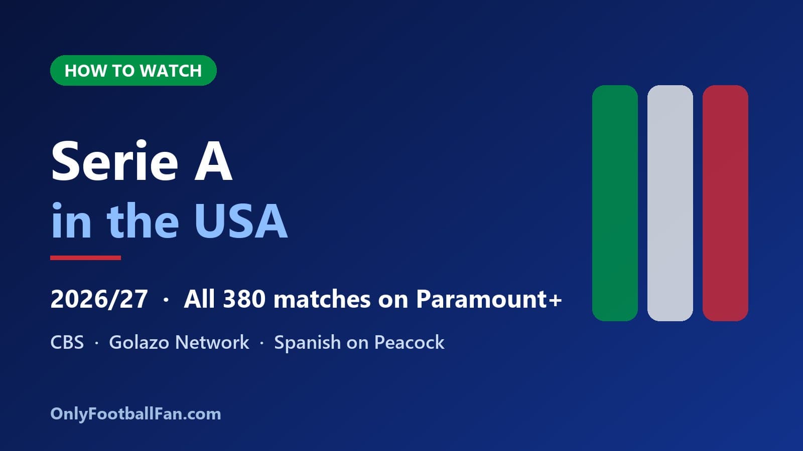How to Watch Serie A in the USA (2026/27)