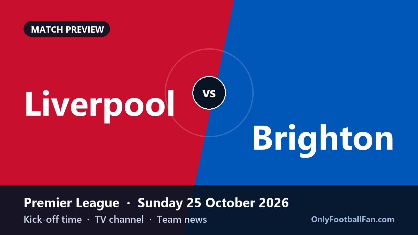 Liverpool vs Brighton: Kick-off Time, TV Channel & Team News